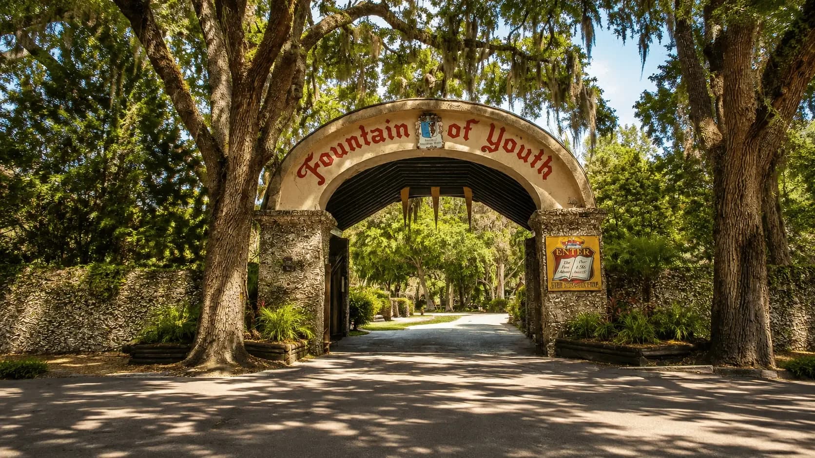Featured view of Ponce de Leon's Fountain of Youth Archaeological Park in St. Augustine, Florida