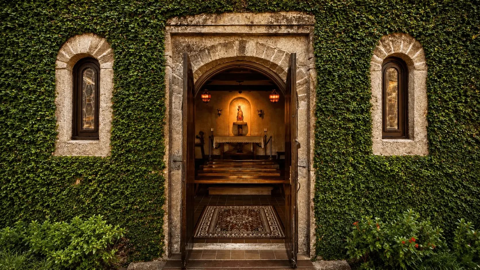 Featured view of National Shrine of Our Lady of La Leche at Mission Nombre de Dios in St. Augustine, Florida
