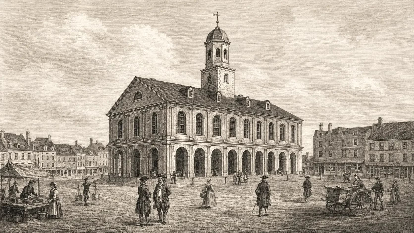 Featured view of Faneuil Hall in Boston, Massachusetts