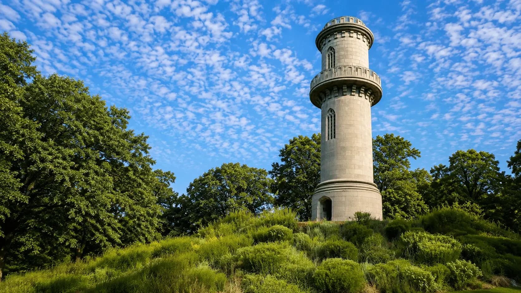 Featured view of Mount Auburn Cemetery in Cambridge, Massachusetts