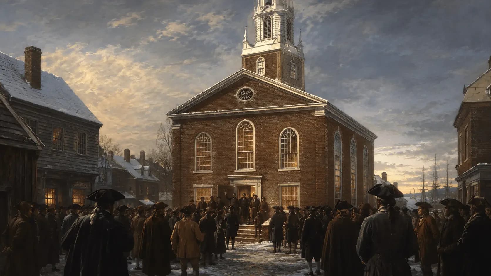 Featured view of Old South Meeting House in Boston, Massachusetts