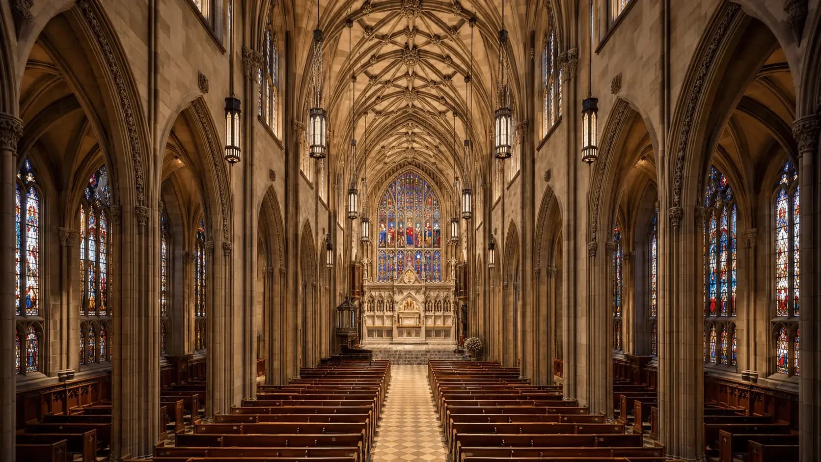 Featured view of Trinity Church in New York, New York